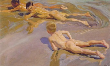 Niños en la playa ATC pintor Joaquín Sorolla Desnudo impresionista Pinturas al óleo